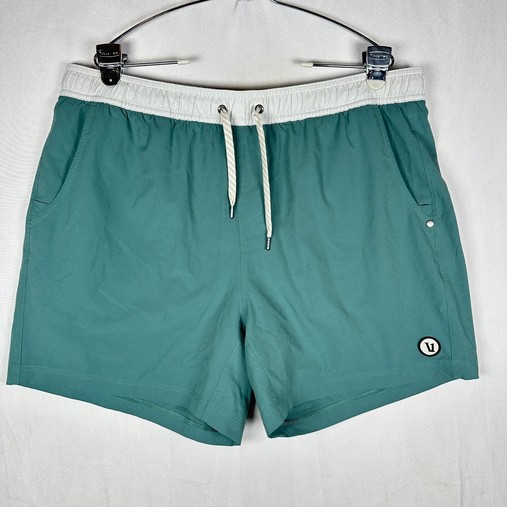 Vuori Kore Shorts Mens 2XL Teal Blue 5" Lined Performance Athletic Training
